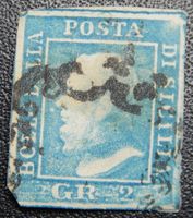 Sizilien Altitalien Kat. 3a gest. 1859 Kat. 75 Euro