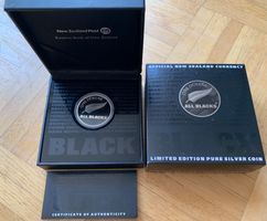 Neuseeland 1 Dollar 2011 All Black Rubgy Union 1 Unze Silber