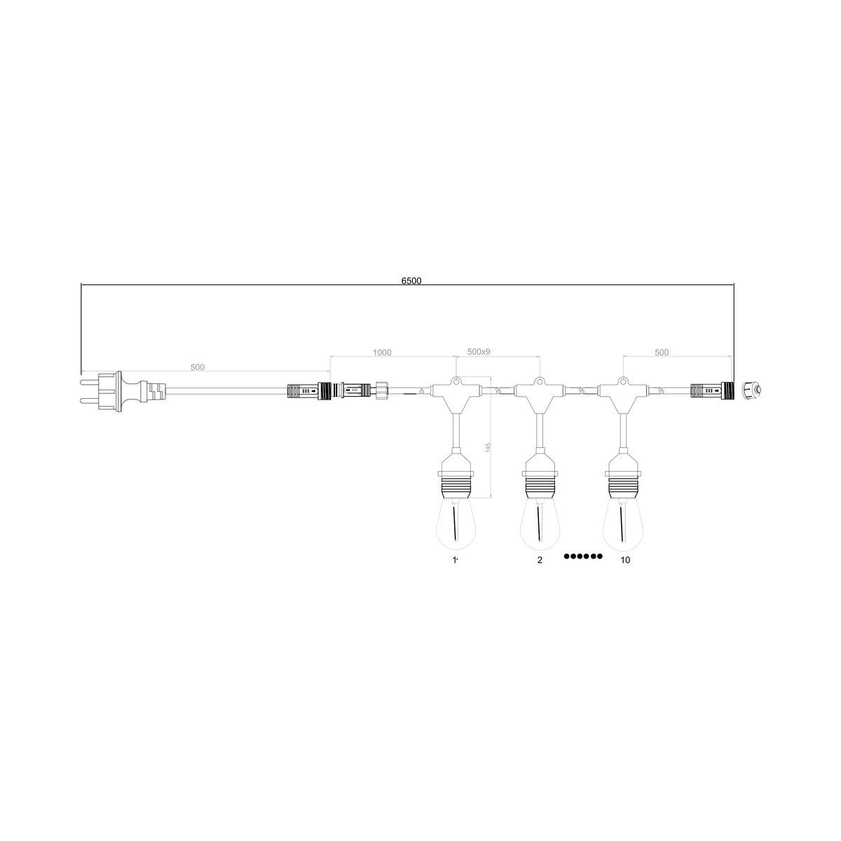 Lampade: LED Aussen Lichterkette, Länge 650 cm – Nuovo (secondo la descrizione) da Kreuzlingen venduto da Smart-Light 4
