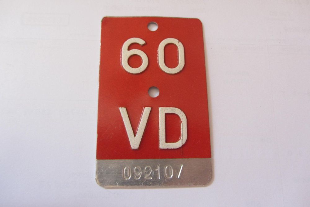 PLAQUE VD 1960 Kaufen auf Ricardo
