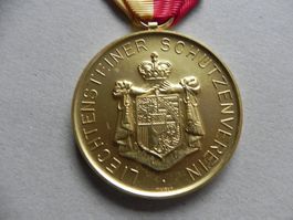 Medaille Auszeichnung Liechtenstein Wappen Schloss Jahr 1975