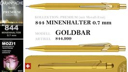 844.999 GOLDBAR  ** 849 PREMIUM ** 844 Minenhalter 07 + Etui