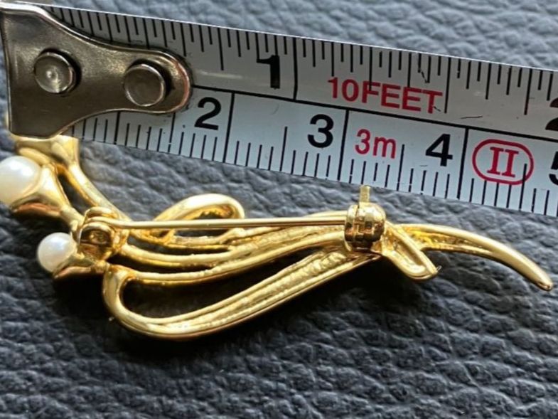 Broschen & Nadeln: Broche vintage dorée avec perles – Gebraucht aus Peseux von Cresus27 3