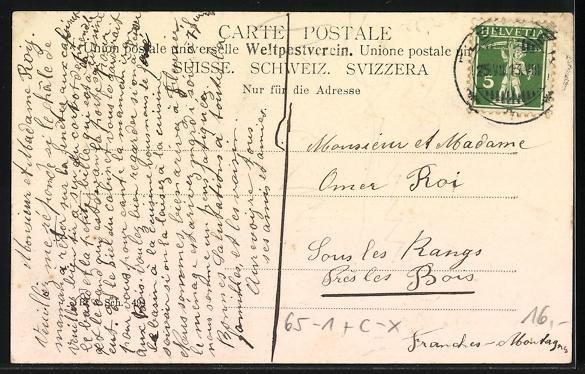 Cartes postales: AK Fleurier, La Gare, 1913 – D'occasion à Berlin par bartko-reher 1