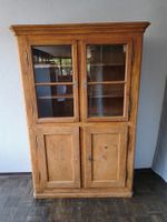 Buffet Vitrinen Schrank antik Holz Landhausstil 130x189x47cm
