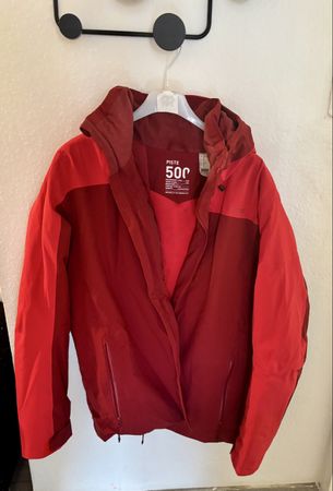 Decathalon Piste 500 Ski Jacket Red Size L Waterproof