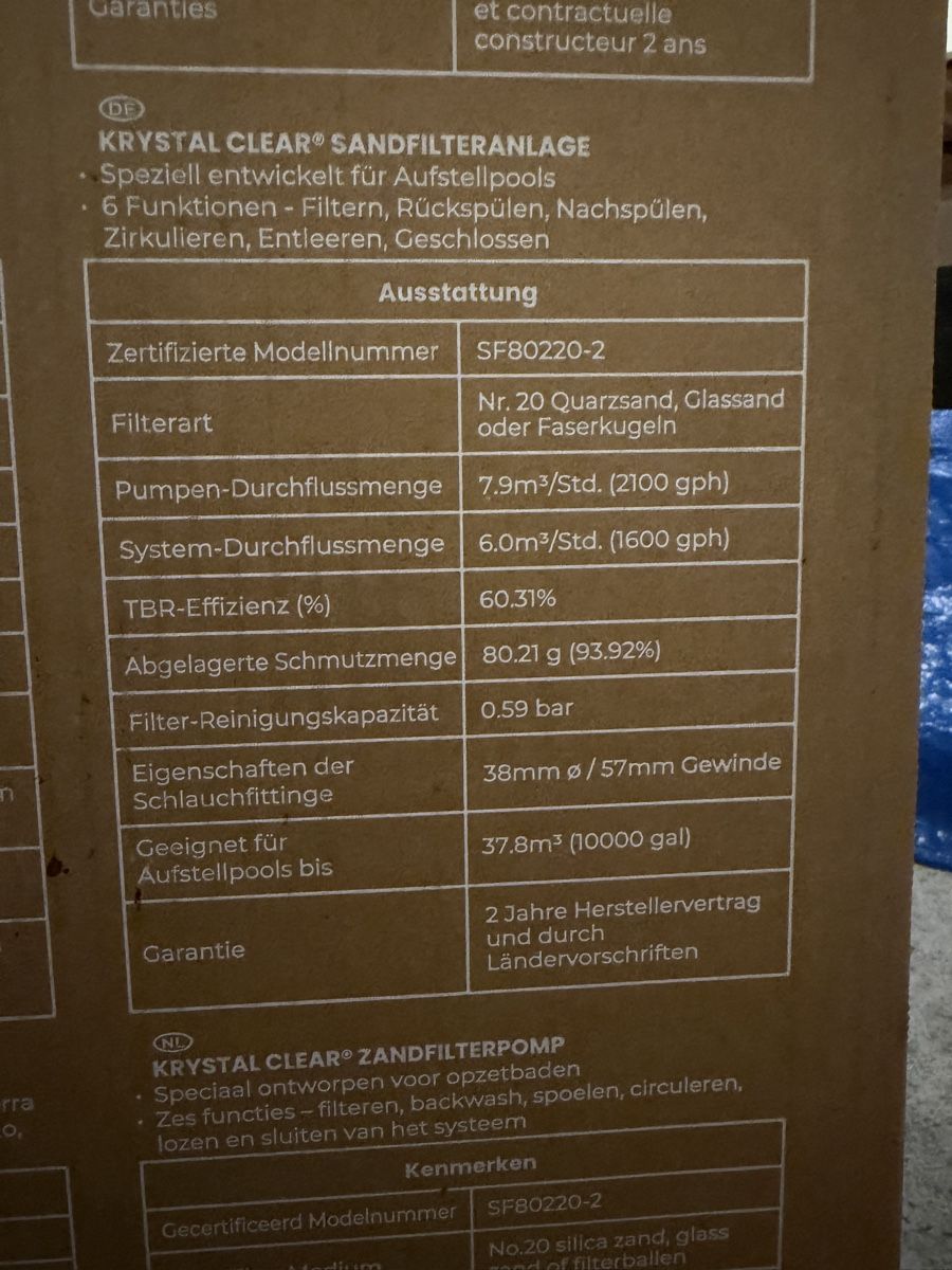 Intex Accessori per Piscine: Intex Sandfilteranlage SX2100 – Nuovo e nell'imballaggio originale da Schmitten FR venduto da mehusablau 4