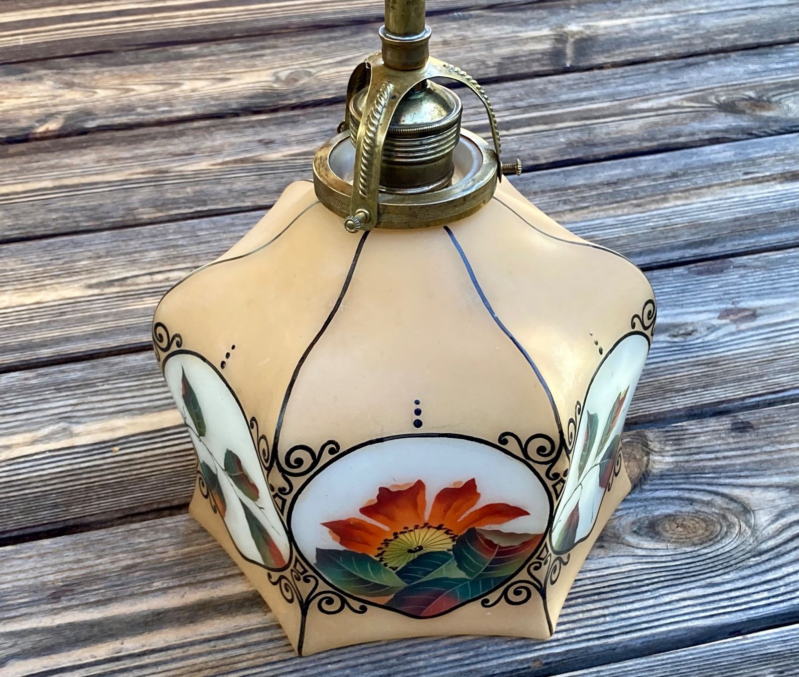 Lampade: antike Originale Jugendstil Hängelampe – Usato da Lüchingen venduto da Eeizo 5