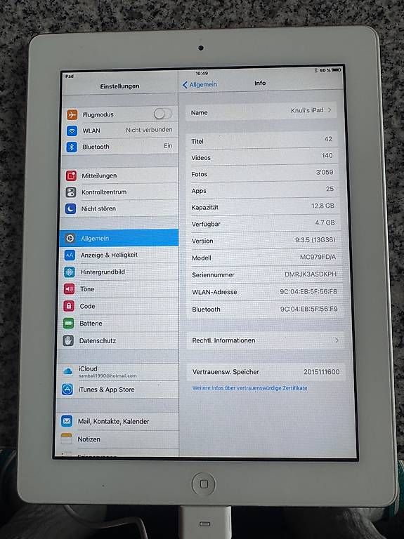 Apple Tablet PC: Ipad 16GB – Usato da Grossaffoltern venduto da reb_tn2w 3