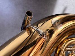 tolles Melton Horn, Bariton, B, mit Koffer, Gravur «Spezial»