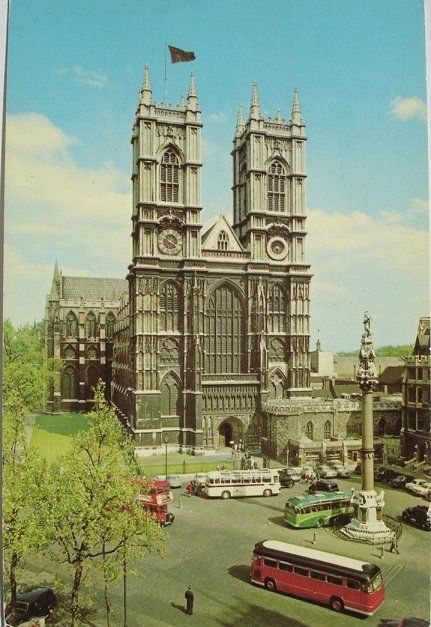 Ansichtskarten: LONDON Westminster Abbey - Auto - Bus – Gebraucht aus Jona von philajona