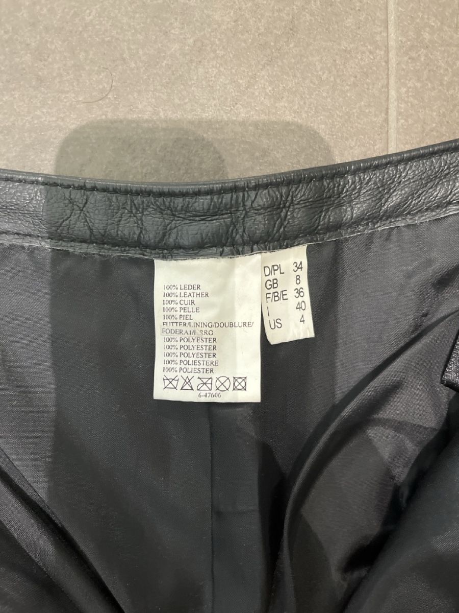 Pantaloni: Schwarze straight fit Lederhose 100% – Nuovo (secondo la descrizione) da Brugg AG venduto da ine_sl8m 3