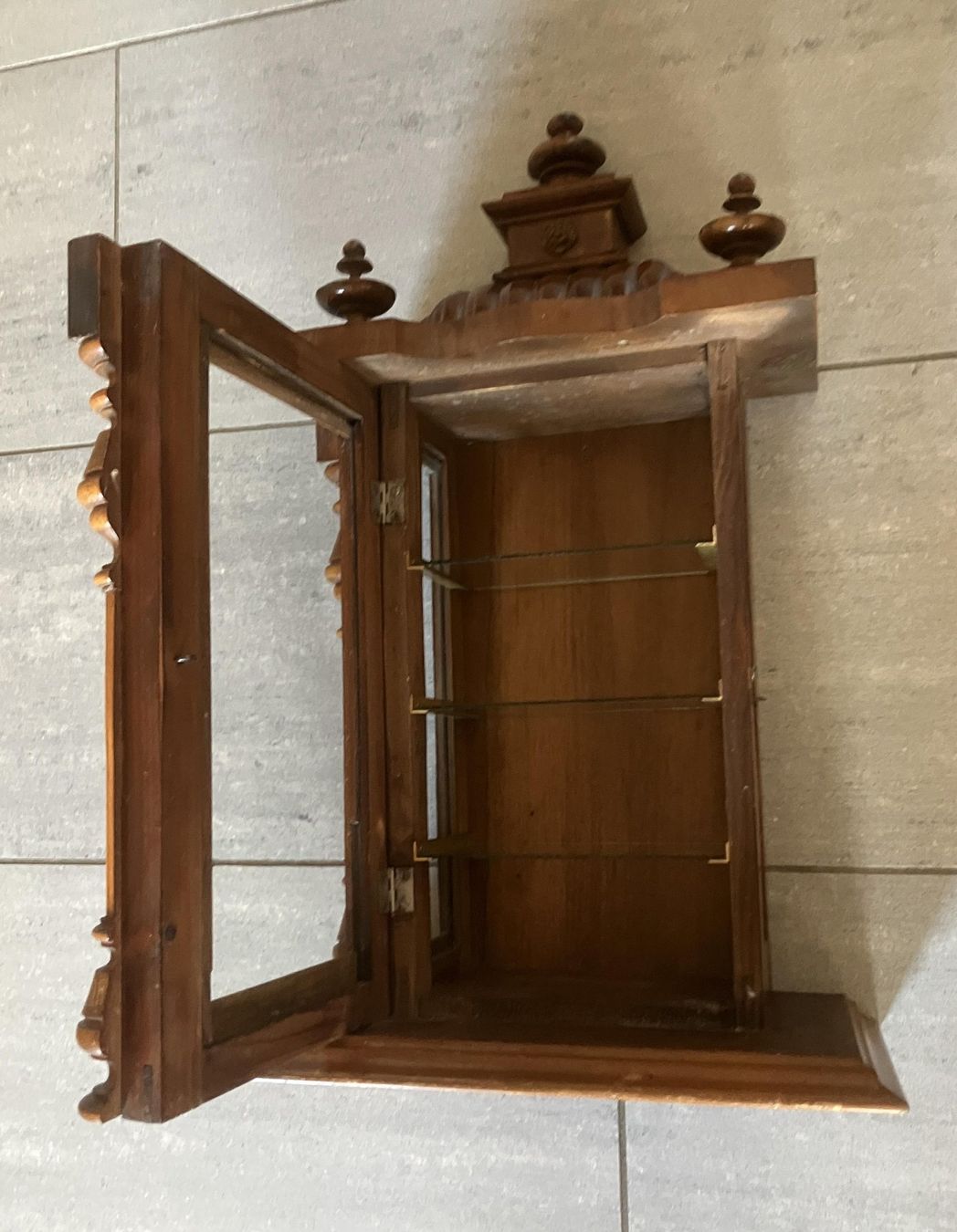Vitrinen: Mini Uhrenkasten Vitrine  Holz – Gebraucht aus Bichelsee von Gloeckner 8