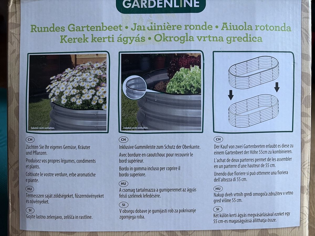 Aldi Vasi per fiori: GARDENLINE abgerundetes Gartenbeet neu – Nuovo e nell'imballaggio originale da Forch venduto da tsc_h7by 2