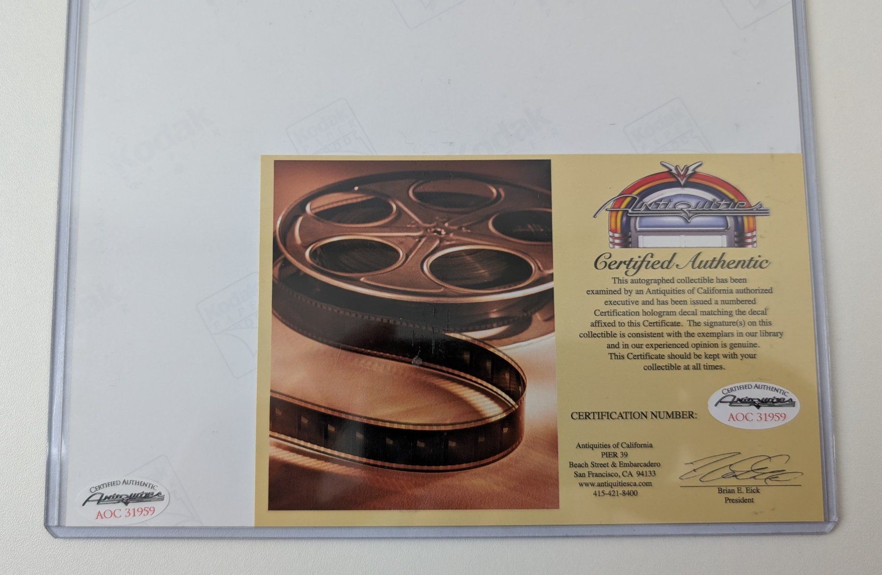 Autografi: Sean Connery & Harrison Ford Autogramm Echtheitszertifikat – Nuovo e nell'imballaggio originale da Bottmingen venduto da dan_c5wb 2