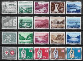 1954-1963: Pro Patria 10 Serie + Block **