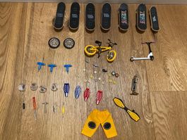 Set: 7 Mini-Finger-Skateboards, BMX, Hoverboard, Scooter