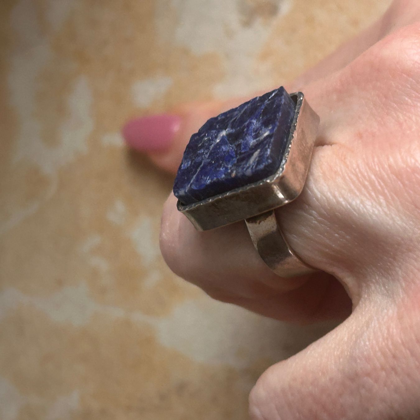Anelli: QUADRO Lapislazuli SILBERRING (Grösse 54) – Usato da Dittingen venduto da Bijoubelle 2