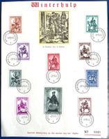 1941 Belgien Spezialblatt Winterhilfe Satz ET Sankt Martin