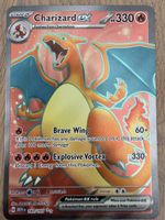 Pokemon Karte Charizard EX 183/165 guter Zustand