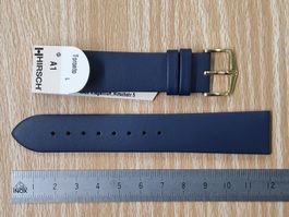 Uhrenband Leder 20mm, neu, Hirsch Toronto