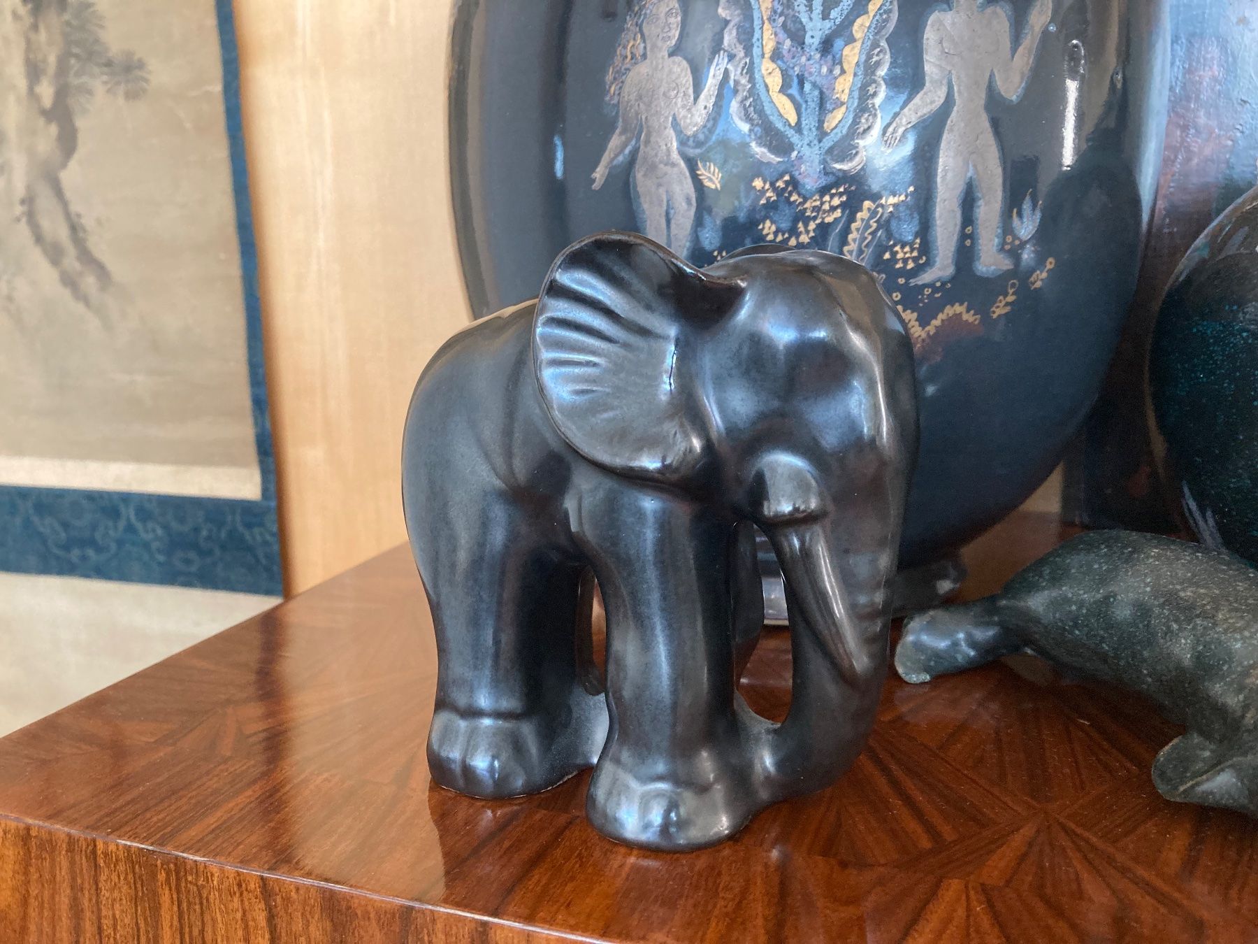 Statuette: ART DECO ELEFANT FIGUR KERAMIK – Usato da Zürich venduto da kostbares