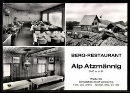 AK Walde /SG, Berg-Restaurant Alp Atzmännig
