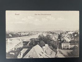 AK BS Basel, die drei Rheinbrücken