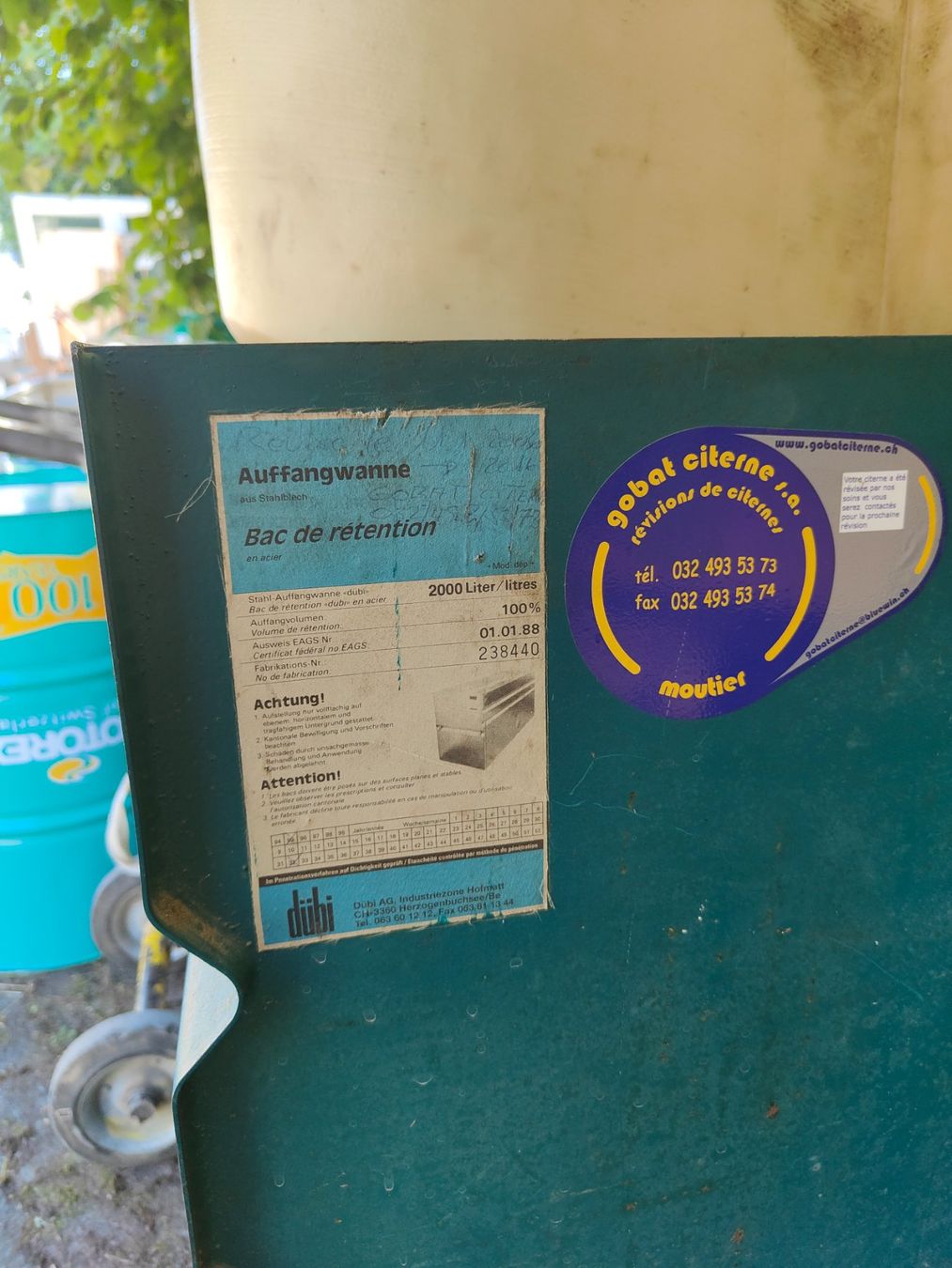 Heizung: citerne mazout 1500L + Bac de rétention 2000L – Gebraucht aus Grandval von crigou93 1