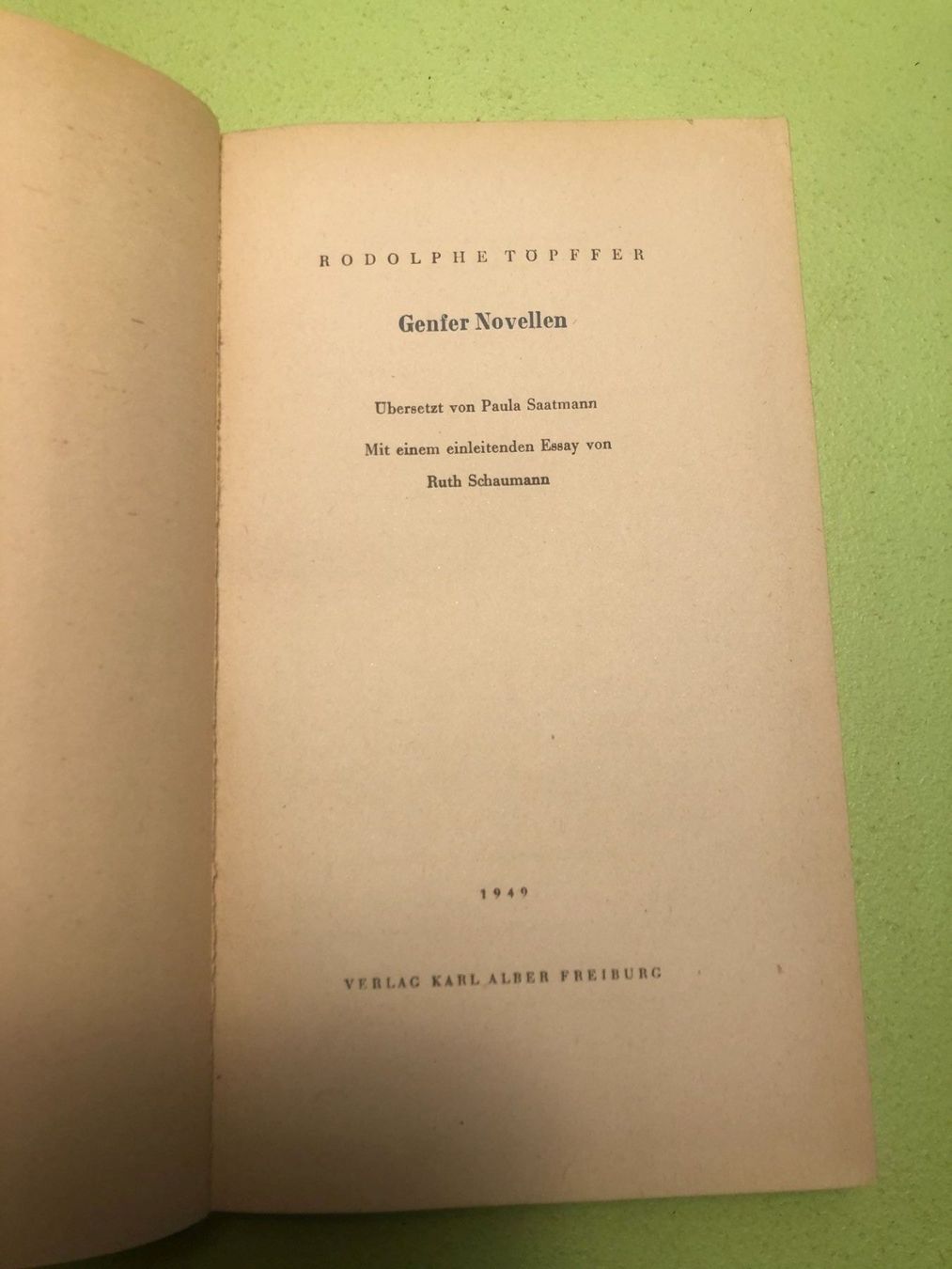 Libri: Rodolphe Töpffer: Genfer Novellen. – Usato da Zürich venduto da allp 2
