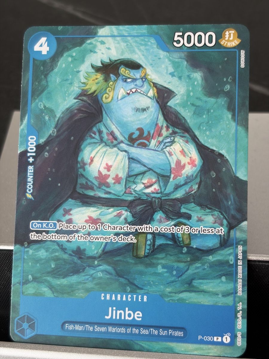 Bandai Carte collezionabili: One Piece P-030 Jinbe, Englisch – Nuovo (secondo la descrizione) da St. Gallen venduto da cambitcg