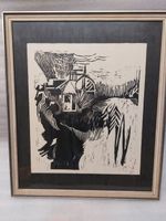 Framed Lithograph - Artist Name ?? - Gerahmte Lithografie