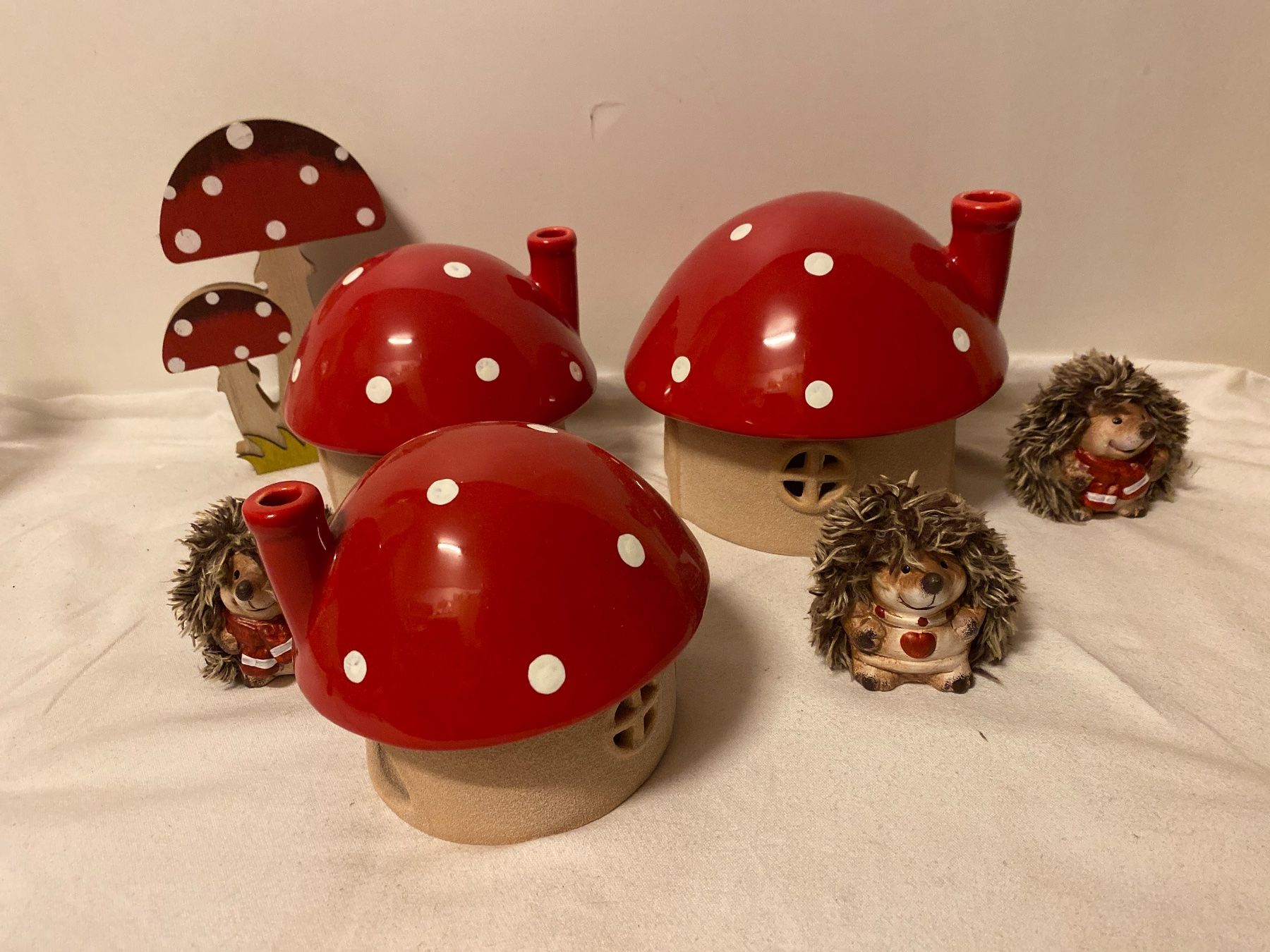 Kerzenständer: 3.Dekorativer Windlicht Keramik Pilz – Gebraucht aus sursee von trilli-tralli