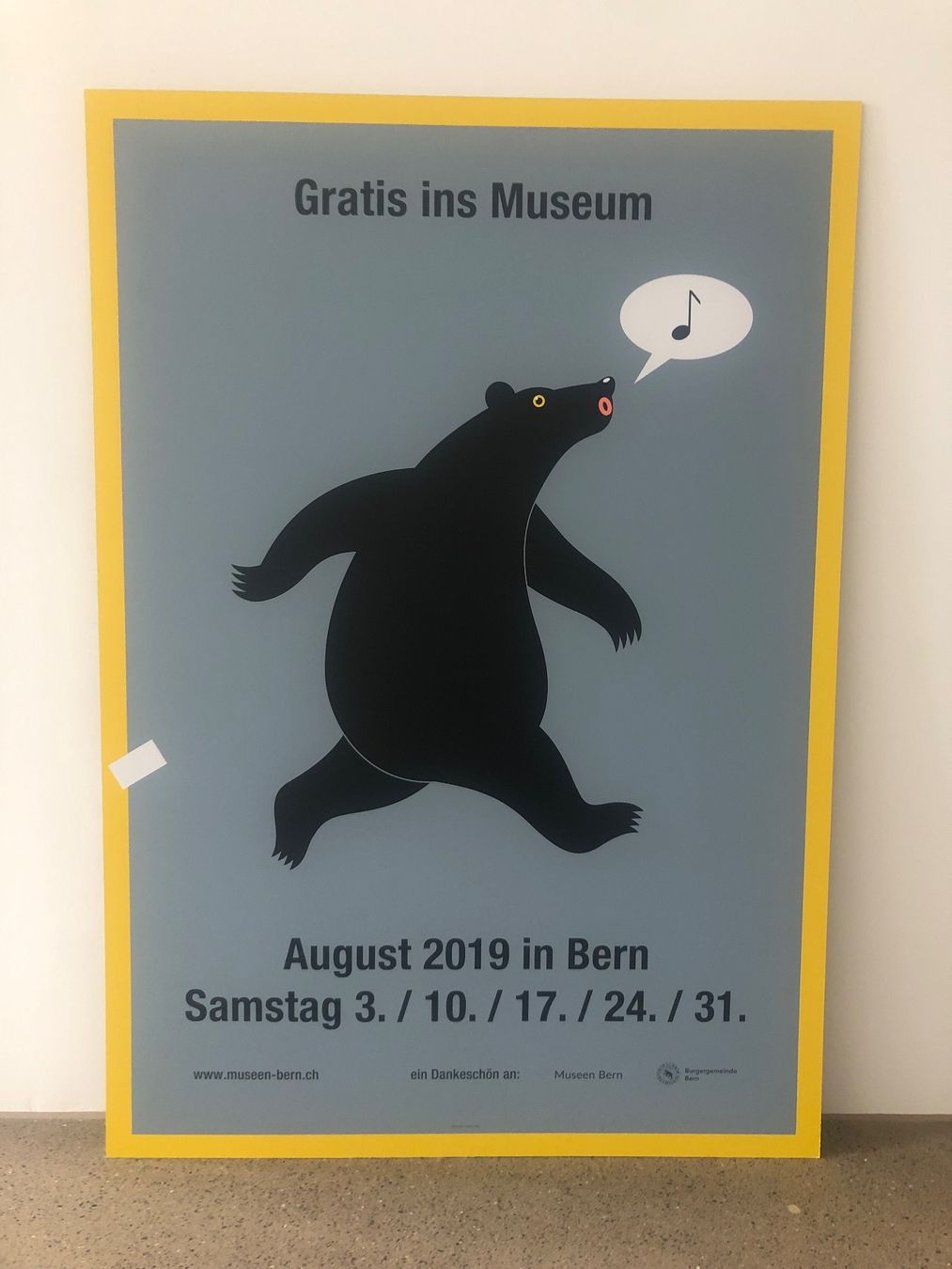 Foto & Immagini: Plakat "Gratis ins Museum", Bern, 2019 – Usato da Mels venduto da AndreasRyser