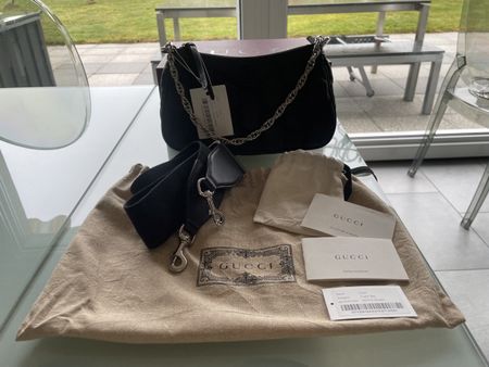 Sac GUCCI matelassé avec chaîne argentée et bandoulière NEW