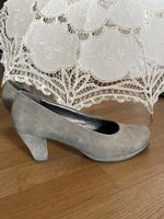 Pumps Gr. 40 grau Wildleder Imitat NEU besohlt