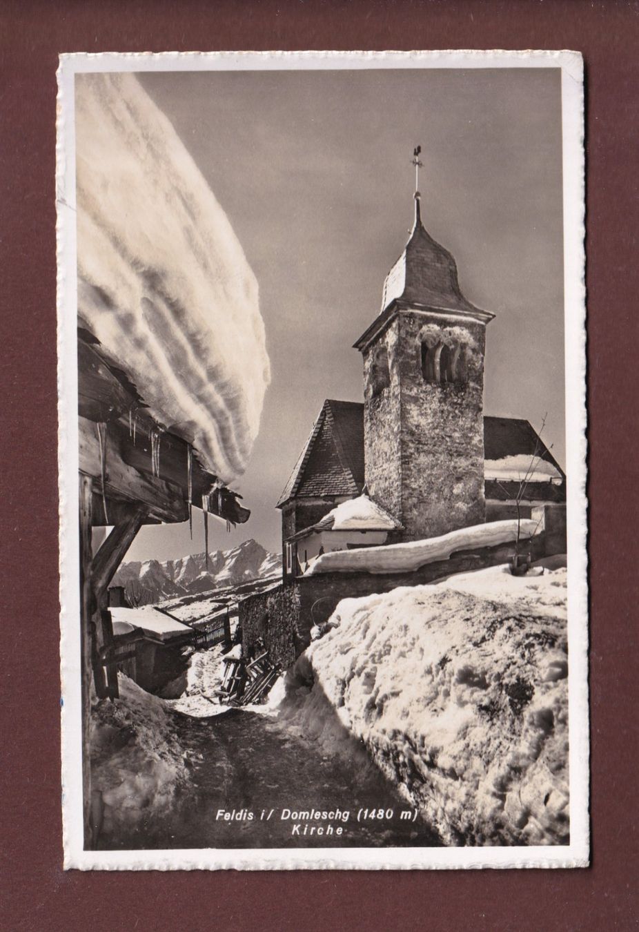 Cartoline postali: FELDIS - Kirche - 1941 – Usato da Pully venduto da nicecards