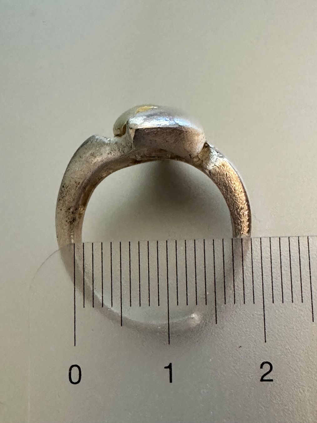 Anelli: Vintage 925er Silber Ring, mit Gold: 56-57 – Usato da Onex venduto da Antiqueshow 5
