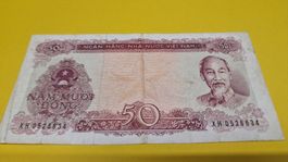 Vietnam 50 Dong Banknote - Vintage Sammlerstueck 1976