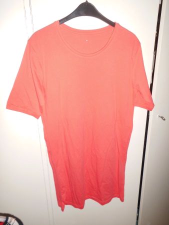 Robe basic  d'été mandarine en coton T. L