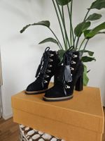 Stiefeletten Damen TOD'S schwarz Leder Velours Grösse 38 