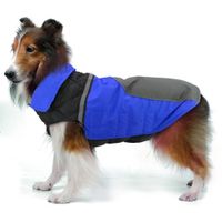 Wintermantel für Hunde blau Regenmantel 47 cm Rückenlänge