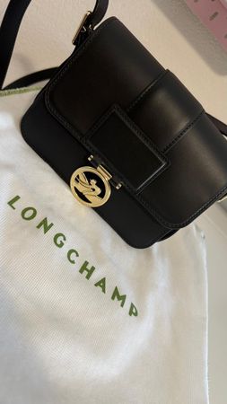 Longchamp Box-Trot Small noir – cuir lisse, état impeccable
