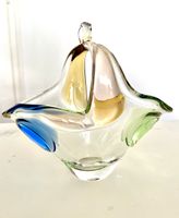 Korb aus tschechischem Kunstglas von Frantisek Zemek, 1950er