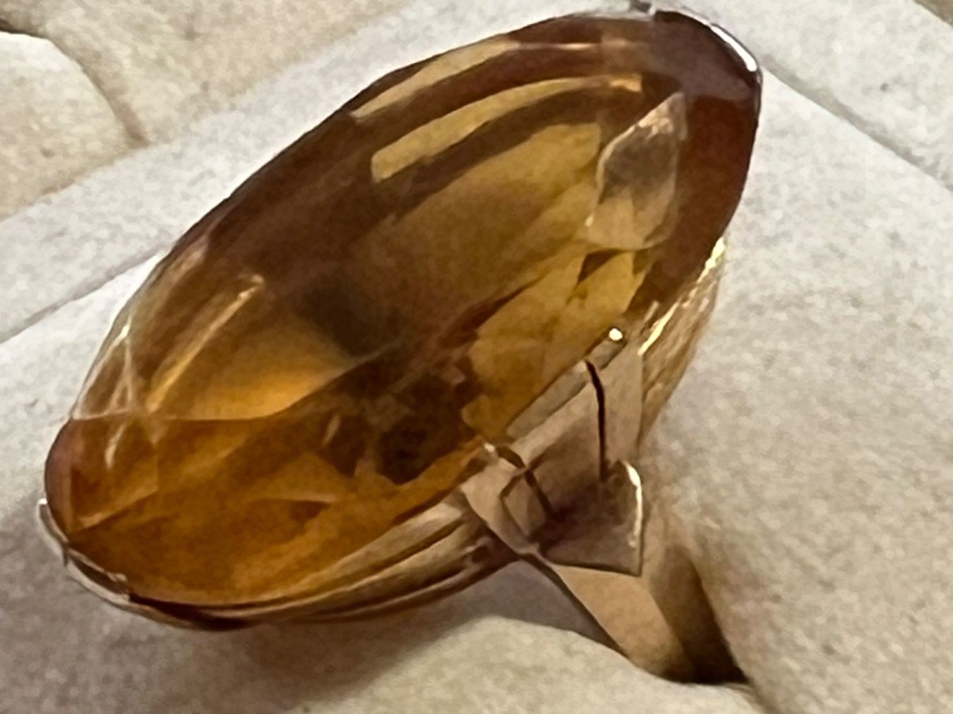 Anelli: Gold-Ring 14K mit Citrin – Usato da Chur venduto da Penting1935 2