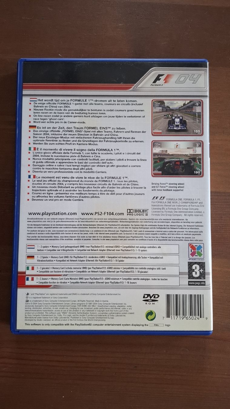 Giochi: Jeu PlayStation 2 - Formule 1 2004 - Course Passionnante! – Usato da Fiaugères venduto da Fiaugeres1609 1