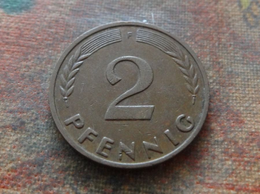 Tutti le monete: DEUTSCHLAND 2 Pfennig 1962 – Usato da Romanel-sur-Lausanne venduto da Swift13 1