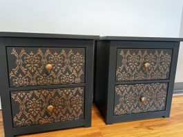Upcycling Nachttische gemustert 2 Stk. sehr guter Zustand