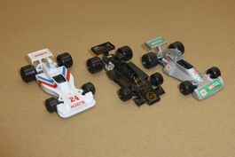 3 Formel 1 Modellautos Polistil Massstab 1:55