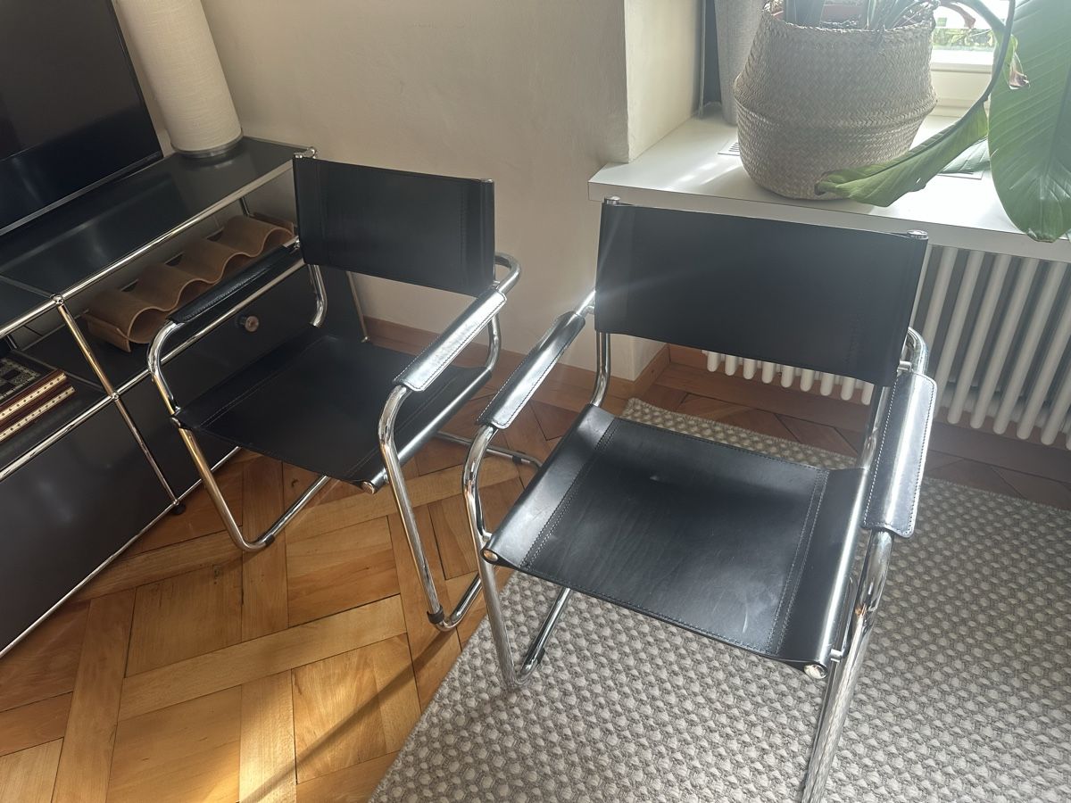 Stühle: 2x Freischwingerstühle Leder – Gebraucht aus Männedorf von willywonka14